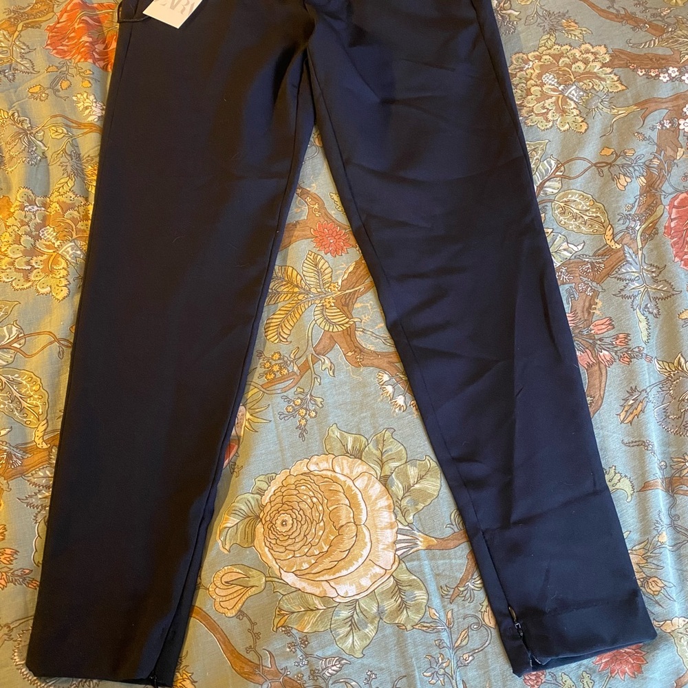 Zara Black Dress Pants with Tapered Leg
